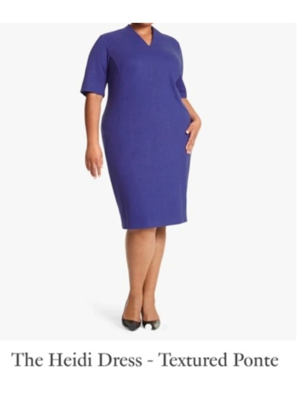 M.M. Lafleur Heidi Dress Size +2 Textured Ponte Sheath Style
